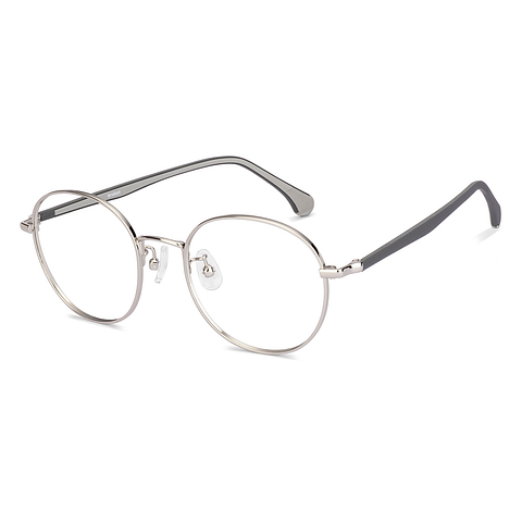 Lenskart Silver Full Rim Round left side