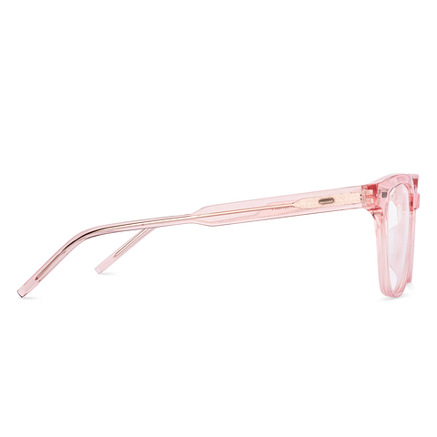 Lenskart Pink Transparent Full Rim Round left side
