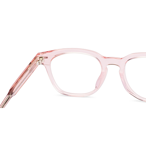 Lenskart Pink Transparent Full Rim Round right side