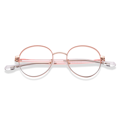 Lenskart Rose Gold Full Rim Round left side