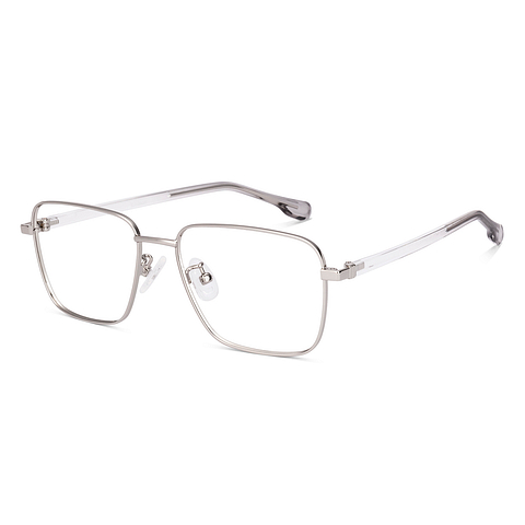Lenskart Silver Full Rim Square left side