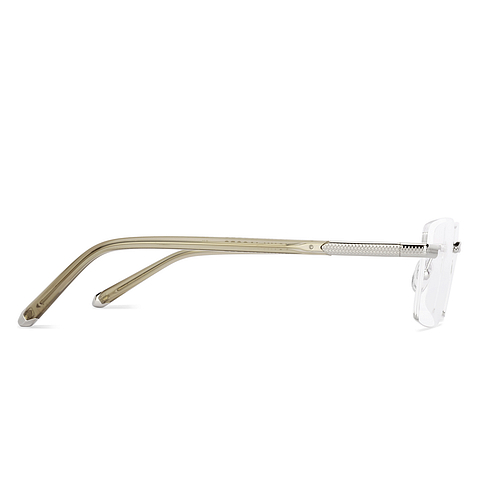 John Jacobs Silver Rimless Rectangle left side