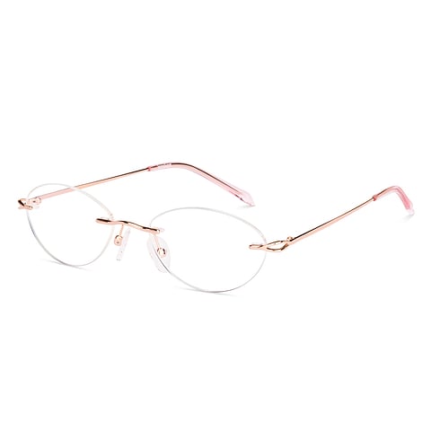 Lenskart Rose Gold Rimless Oval right side