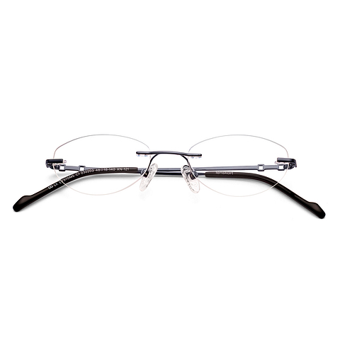 Lenskart Black Rimless Oval left side
