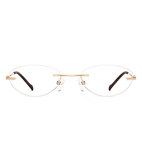 Lenskart Gold Rimless Oval right side