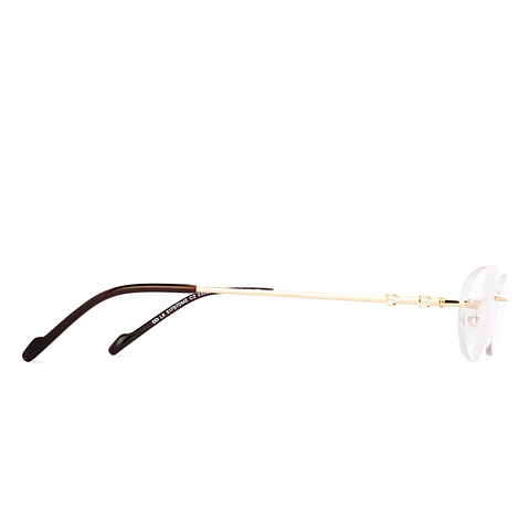 Lenskart Gold Rimless Oval left side