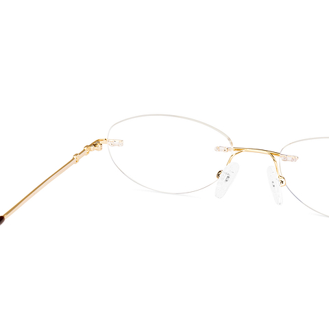 Lenskart Gold Rimless Oval right side
