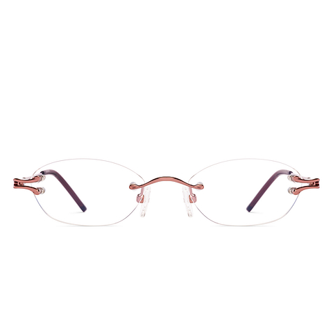 Lenskart Copper Rimless Oval right side