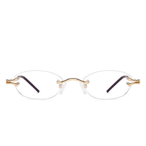 Lenskart Gold Rimless Oval right side