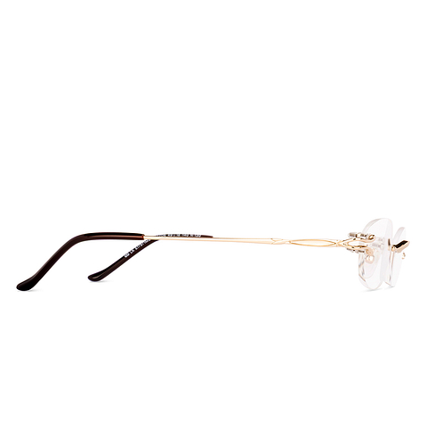 Lenskart Gold Rimless Oval left side