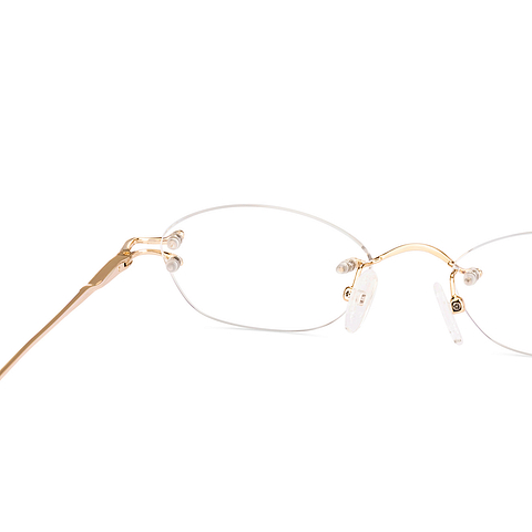 Lenskart Gold Rimless Oval right side