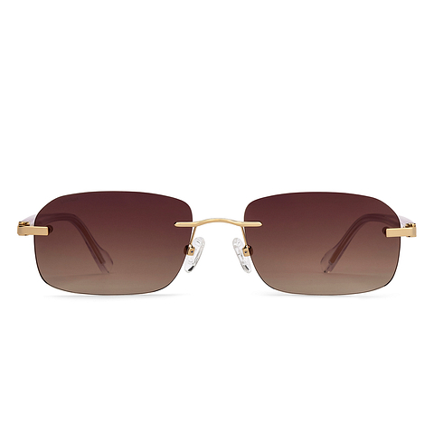 Lenskart Gold Rimless Rectangle right side