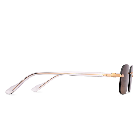 Lenskart Gold Rimless Rectangle left side