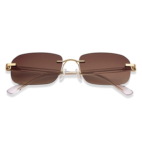 Lenskart Gold Rimless Rectangle left side