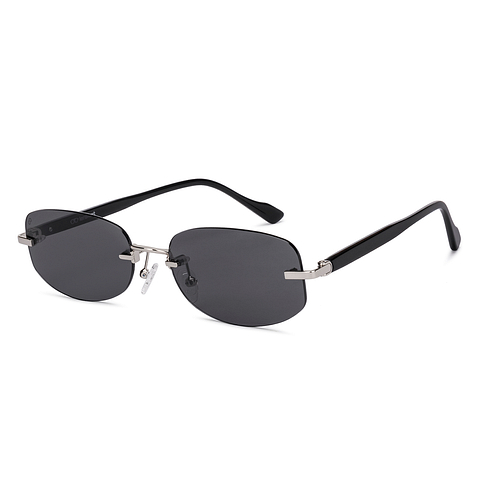 Lenskart Silver Rimless Rectangle right side