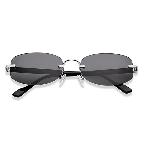 Lenskart Silver Rimless Rectangle left side