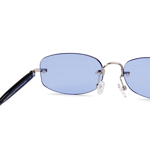 Lenskart Silver Rimless Rectangle right side