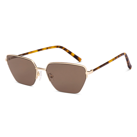 Lenskart Gold Full Rim Geometric left side