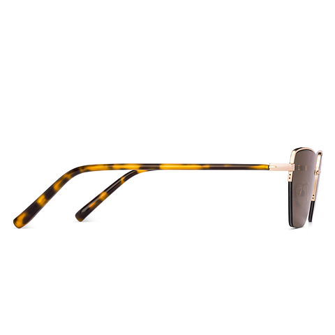 Lenskart Gold Full Rim Geometric left side