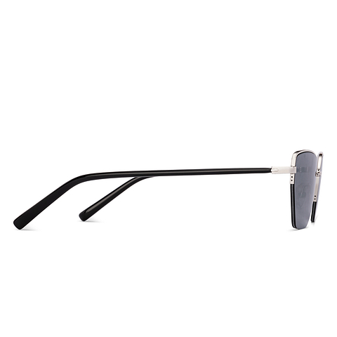 Lenskart Silver Full Rim Geometric left side