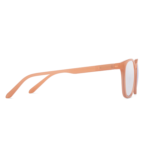 LENSKART BLU READERS Red Baby Pink Full Rim Square LENSKART BLU READERS LR E15615 Only for 1 25 Prefitted Powers left side
