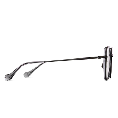 Lenskart Gray Full Rim Geometric left side