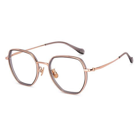 Lenskart Rose Gold Full Rim Geometric right side