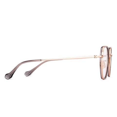 Lenskart Rose Gold Full Rim Geometric left side