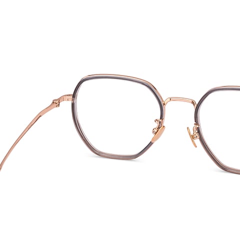 Lenskart Rose Gold Full Rim Geometric right side