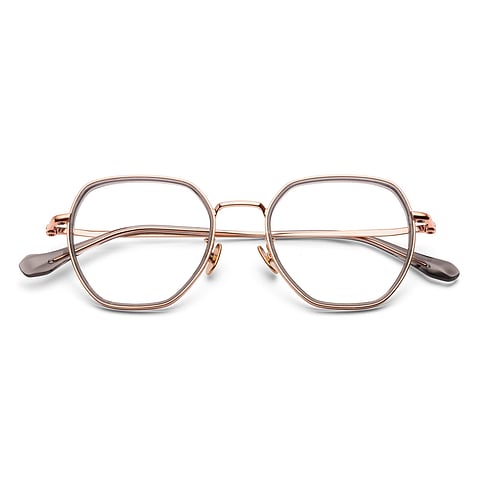 Lenskart Rose Gold Full Rim Geometric left side