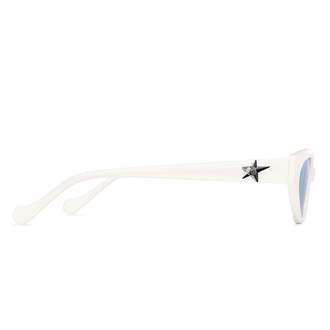 Lenskart White Full Rim Cat Eye left side