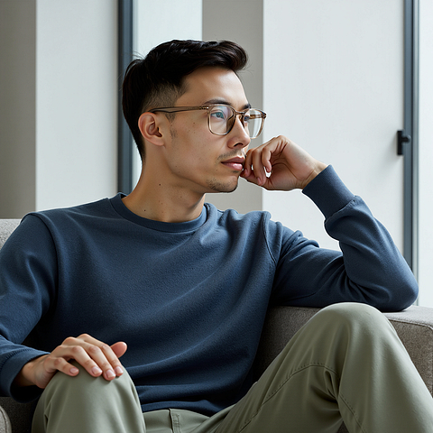 Lenskart Air Light Brown Full Rim Square left side