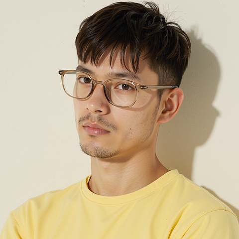 Lenskart Air Light Brown Full Rim Square left side