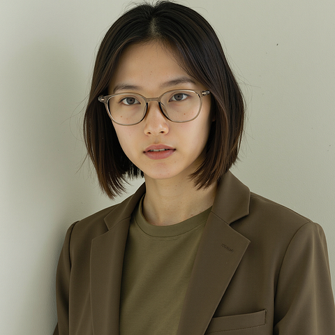 Lenskart Air Light Brown Full Rim Square left side