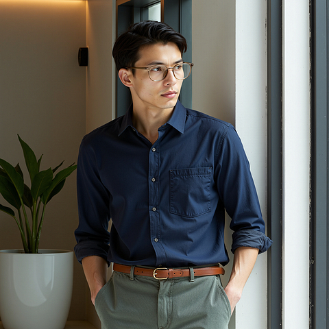 Lenskart Air Light Brown Full Rim Square left side