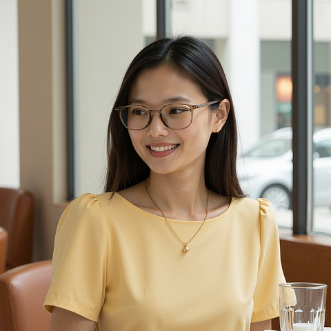 Lenskart Air Light Brown Full Rim Square right side