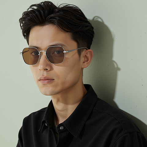 Lenskart Silver Full Rim Square left side