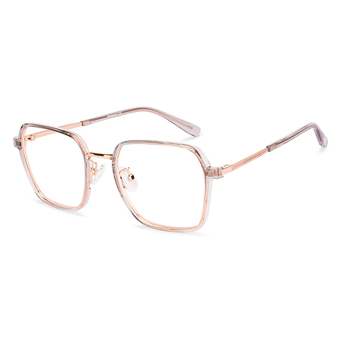 Lenskart Air Rose Gold Full Rim Geometric left side