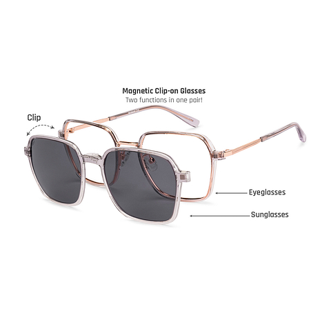 Lenskart Air Rose Gold Full Rim Geometric left side