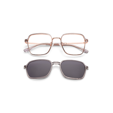 Lenskart Air Rose Gold Full Rim Geometric left side