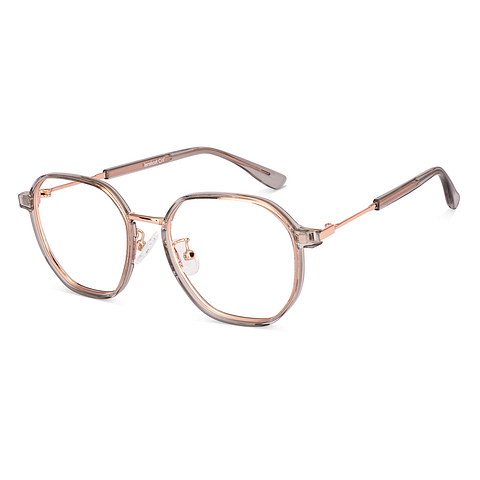 Lenskart Air Rose Gold Full Rim Geometric left side