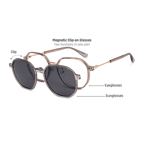 Lenskart Air Rose Gold Full Rim Geometric left side
