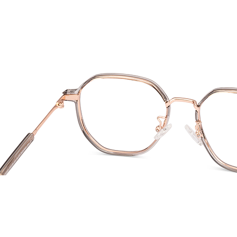Lenskart Air Rose Gold Full Rim Geometric left side