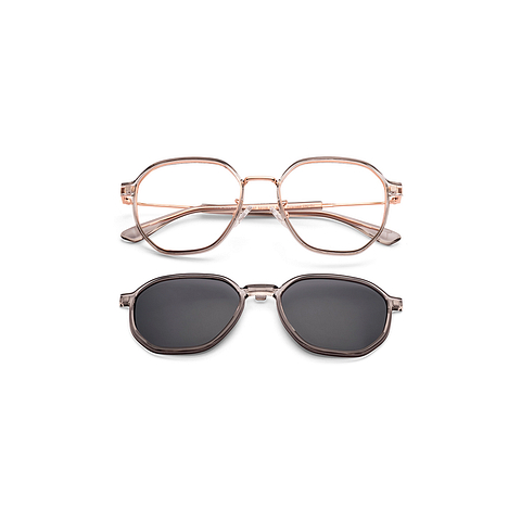 Lenskart Air Rose Gold Full Rim Geometric left side