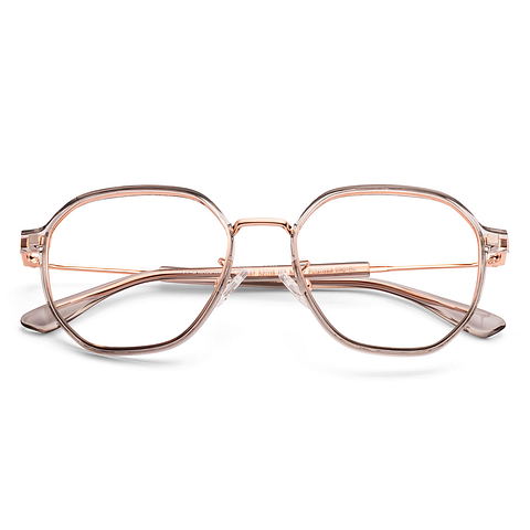 Lenskart Air Rose Gold Full Rim Geometric right side
