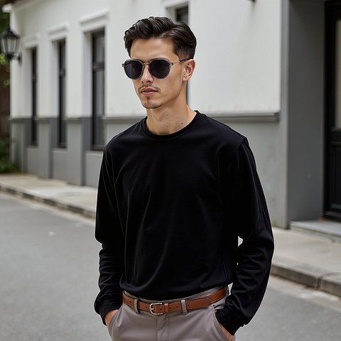 Lenskart Air Rose Gold Full Rim Round right side