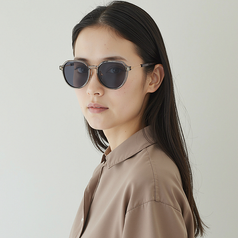Lenskart Air Rose Gold Full Rim Round left side
