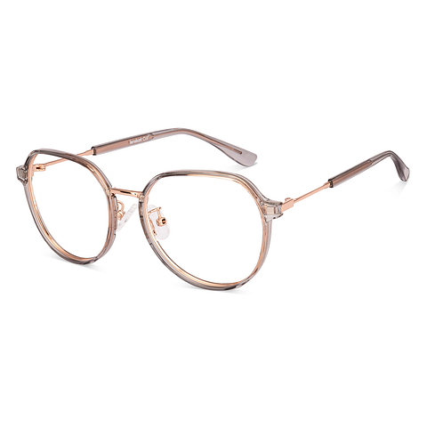 Lenskart Air Rose Gold Full Rim Round left side