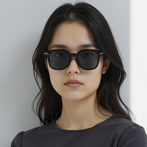 Lenskart Air Light Grey Full Rim Square left side