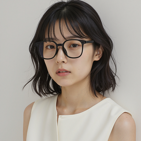 Lenskart Air Light Grey Full Rim Square right side